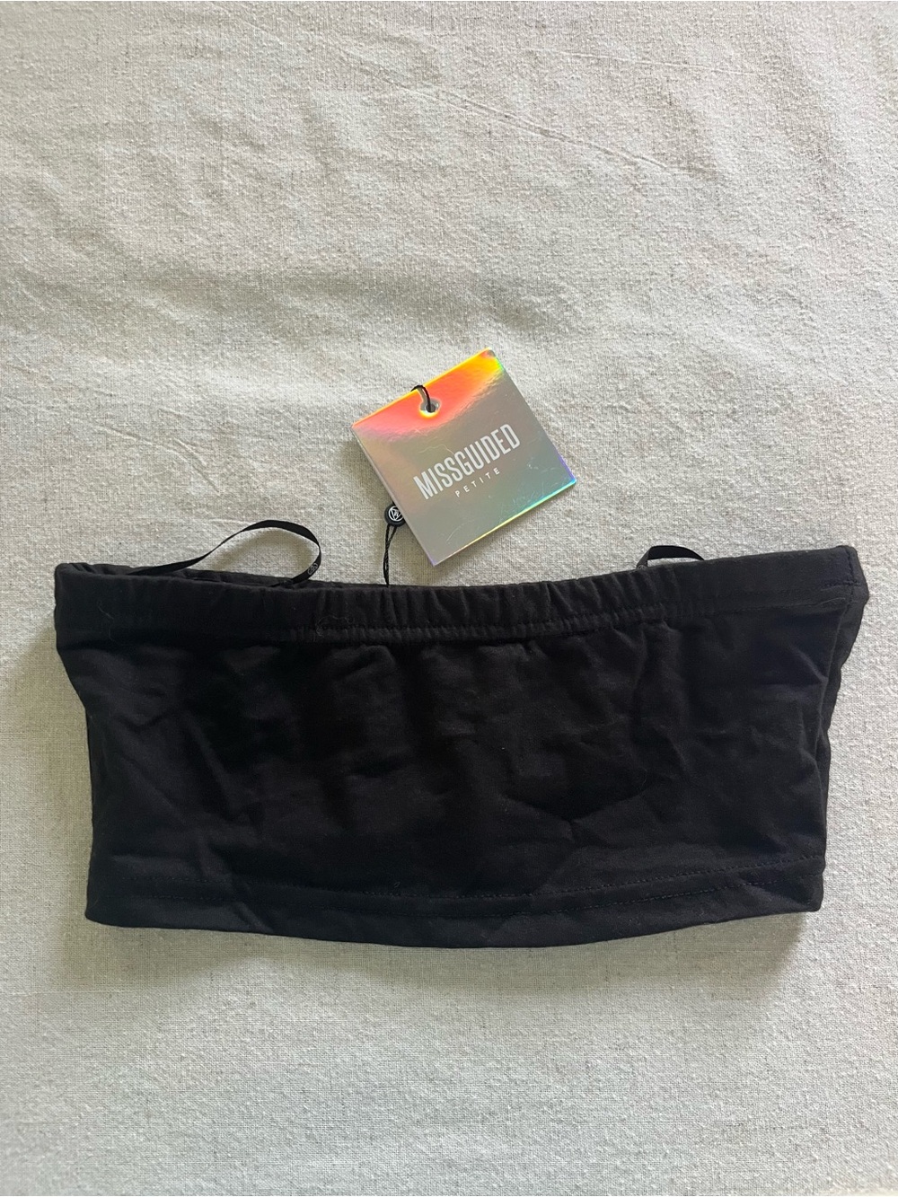 Missguided Basic Black Bandeau Tube Top - NWT